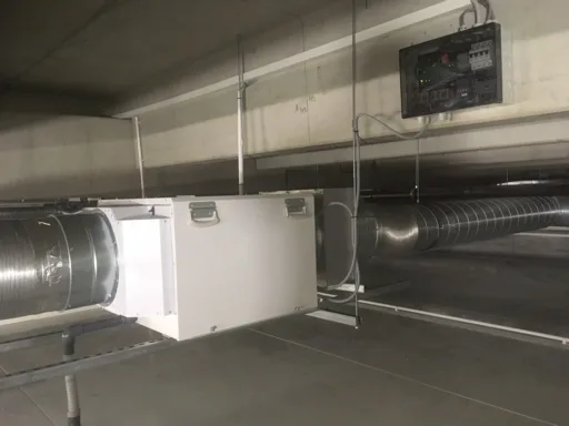 Ecor DSR 12, DSR 20 montiert in L&uuml;ftungskanal