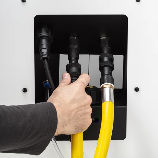 Dantherm AC 7000 (Mobile Split-Klimaanlage) - Inneneinheit Verbindungsanschl&uuml;sse