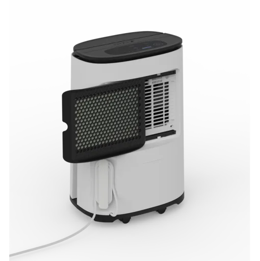 Meaco Arete Two 10L, 12L - R&uuml;ckseite mit herausgezogenem Filter